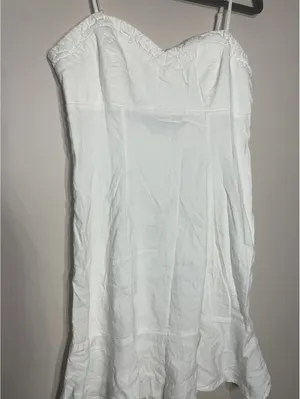 KUT from the Kloth White Sweetheart Sundress brunch garden party festival Sz S thumbnail 3