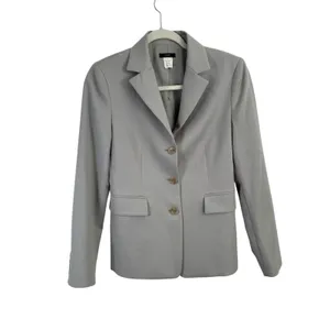 J Crew 100% Wool Blazer Green Preppy Work Office Career‎ READ Womens 4 thumbnail 2
