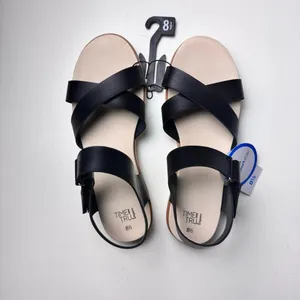 Time and Tru Adjustable Ankle Strap So Comfortable Black Sandals Sz 8.5 NWT thumbnail 2