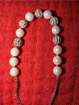 Charter Club White Pearl and Crystal Slider Bracelet thumbnail 3