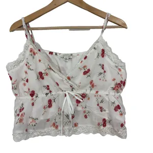 American Eagle Faux Wrap Babydoll Cami Women's L Floral Lace Festival Coquette‎ thumbnail 3