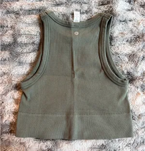 90 Degrees by Reflex Seamless Rib Tank - Sage Green S thumbnail 2