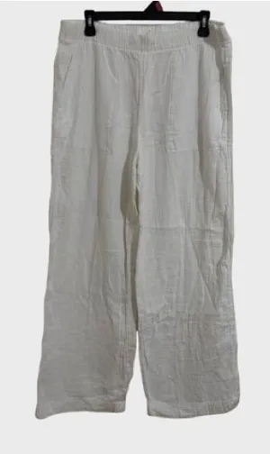 NWOT GAP White Elastic-Waist Casual Pants thumbnail 1