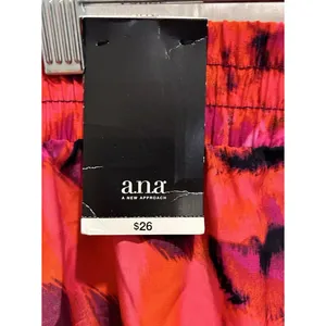 ana A New‎ Approach Pink Orange Tropical Palm Print Shorts Womens L NWT Active thumbnail 4