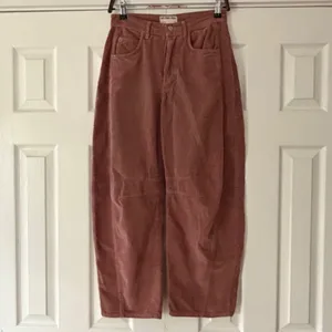 We The Free Free People Good Luck Barrel Corduroy‎ Pants Pink 24 Wide Leg EUC thumbnail 4