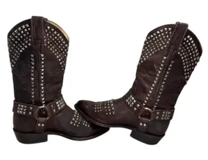 Frye Billy Tall Studded Biker Boots – Women’s Size 9 thumbnail 1