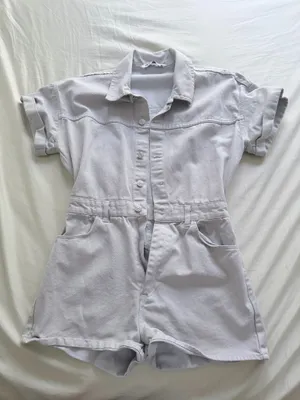 ZARA Denim Jumpsuit thumbnail 1
