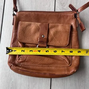Fossil Vintage Classic Brown Leather Bag Shoulder Crossbody Purse thumbnail 6