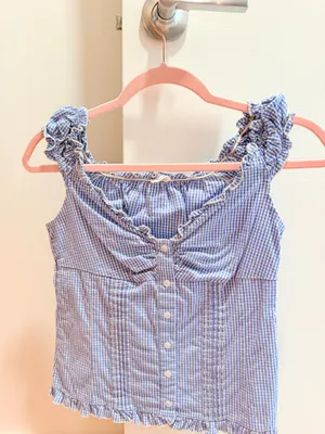 Brandy Melville Gingham Dress blue thumbnail 2