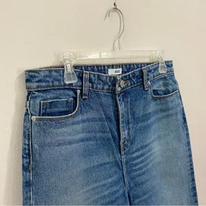 BDG Betty High Rise Distressed Raw Hem Wide Leg Cropped Culotte‎ Jeans Sz 28 thumbnail 5
