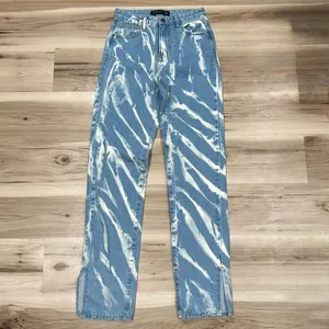 Lioness Alabama Split Hem Straight Leg Tie Dye Jeans Women’s XS thumbnail 3