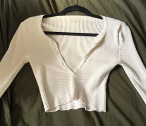 Long sleeve ribbed top White Size 4 thumbnail 1