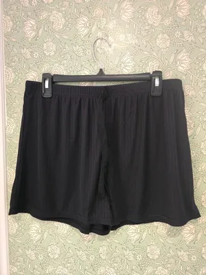 Born Black Ribbed Pajama Set Top & Shorts thumbnail 7