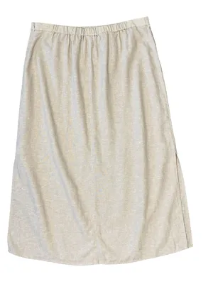 OLD NAVY Beige Linen Midi Skirt thumbnail 4