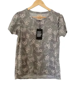 Chaser Vintage Tropical Print‎ Tee NWT Size Medium thumbnail 1