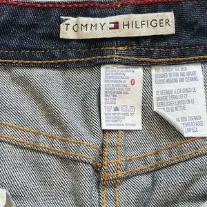 Tommy Hilfiger Women's Denim Midi Skirt Blue 0 Pencil Stretch Y2K Distressed thumbnail 4