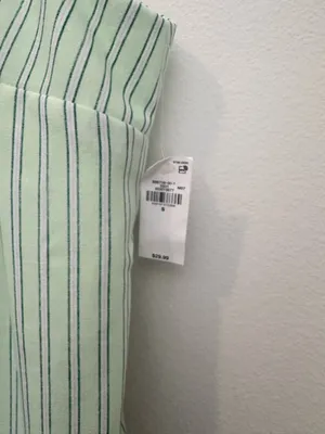 Old Navy Green Striped Dress thumbnail 3