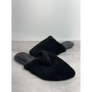 Marc Fisher Miles Size 5.5 Black‎ Pointed Toe Shearling Sheepskin Slip On NEW thumbnail 5