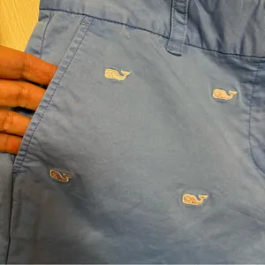 NWT Vineyard Vines Women’s Shorts‎ Coneflower Blue Dayboat Embroidered Whales 10 thumbnail 3