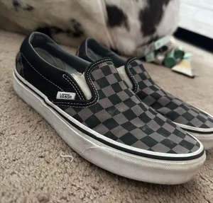 Checkered Vans Black Grey thumbnail 1
