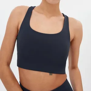 Girlfriend collective grey Skyline Paloma Racerback Bra size L thumbnail 1