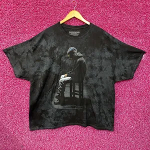 XXXTentacion Sitting Down Portrait "The Revenge Tour" Black Tie Dye T-Shirt XXL thumbnail 1