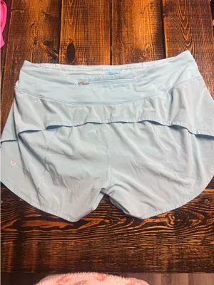 Blue teal lululemon shorts size 12 speed ups thumbnail 2