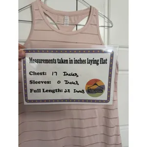 Athleta Pink Striped‎ Mesh Racerback Activewear Tank Top Womens Medium RN 54023 thumbnail 2