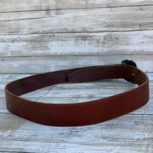 VTG Fossil Leather Belt‎ Brown Sz M Rhinestone Embellished Cowgirl Western y2K thumbnail 7