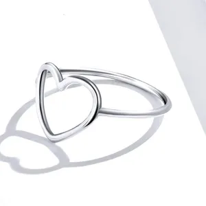 Sterling Silver SIZE 10 925  Simple Minimalist Heart Ring thumbnail 5