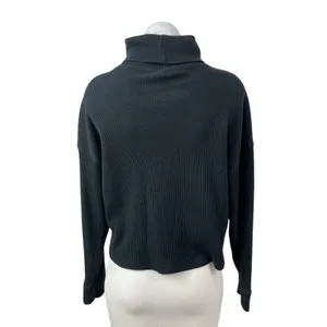 Abercrombie & Fitch Womens Black Turtleneck Long Sleeve Sweatshirt Sweater Top M thumbnail 4