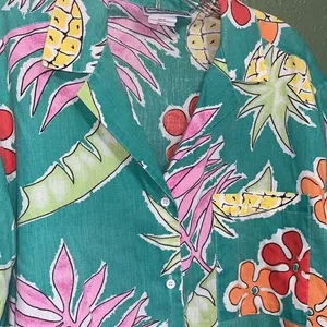 Vintage 80s Hawaiian Tropical Blouse Unisex thumbnail 4