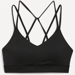 Old Navy Active Go-Dry Black Strappy Women's SportsBra thumbnail 3