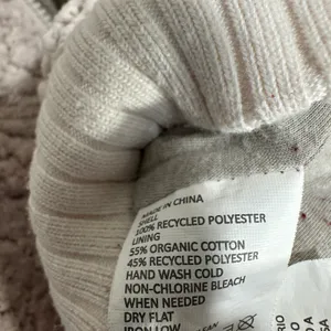 Prana Vest Womens S Pink Cream Sherpa Fleece Hooded Full Zip Permafrost Ribbed thumbnail 5