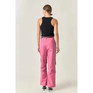 English factory high rise wide leg cargo‎ pants Size Medium thumbnail 4