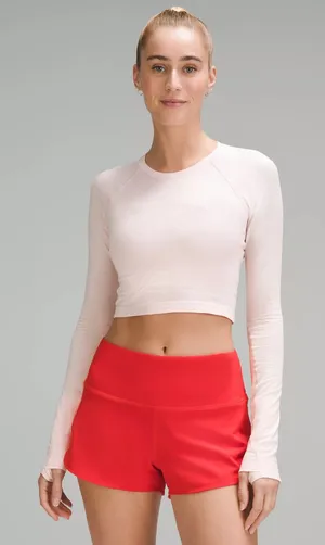 Swiftly Tech Cropped Long Lululemon Sleeve 2.0 Strawberry Milkshake thumbnail 1