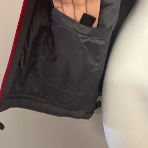 Land’s End Women’s Black Red Gray Zip-up Jacket w/ Mock Neck Pockets-Small (6-8) thumbnail 8
