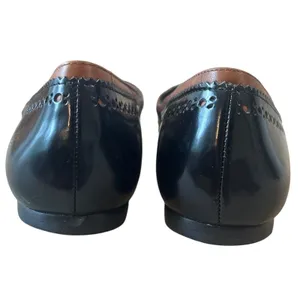Tory Burch Darlene Two-Tone‎ Wingtip Pointed Toe Leather Flats 8.5 thumbnail 4