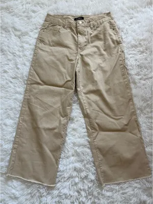 Wide leg tan pants Size 8 thumbnail 1