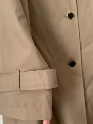 Via Spiga Single Breasted Button Down Classic Trench Coat Tan Size M thumbnail 4