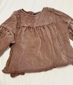 Brown Puff Sleeve Shein Top thumbnail 1