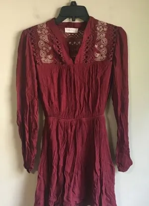 Altar'd State medium burgundy dress‎ thumbnail 1