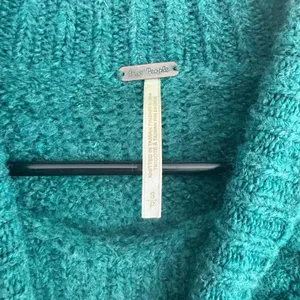 Free People Teal Green Bobble Knit‎ Mock Neck Cropped Sweater OB1508649 Small thumbnail 5