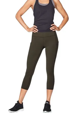 Lululemon Speed Up Crop Atletic Legging 21” Dark Olive Size 8 thumbnail 1