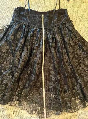 Free People All That Glitters Babydoll Lace Minidress in Black, Size M, NWT thumbnail 6