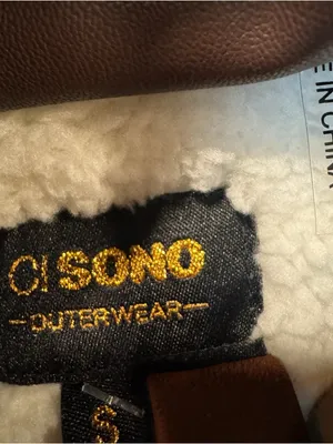 Ci Sono Brown Faux-Leather Sherpa Vest thumbnail 7