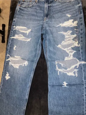 American Eagle Low Rise Ex Boyfriend Jean in Destroy Your Blues Size 6 Short NWT thumbnail 15