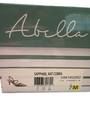 Abella Sapphire Snake Print Slingback Heels Pointed Toe Comfort Kitten Heel Sz 7 thumbnail 8