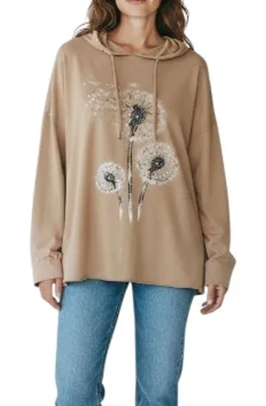MODA LUCIDO Italian Hoodie Women L Crystal Embroidered Fairy Boho Retro Y2K NWT thumbnail 1