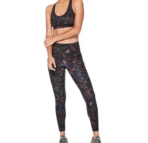 Lululemon Break Free Bra Nulux Frozen Flourish Multi / Black Size 6 thumbnail 14